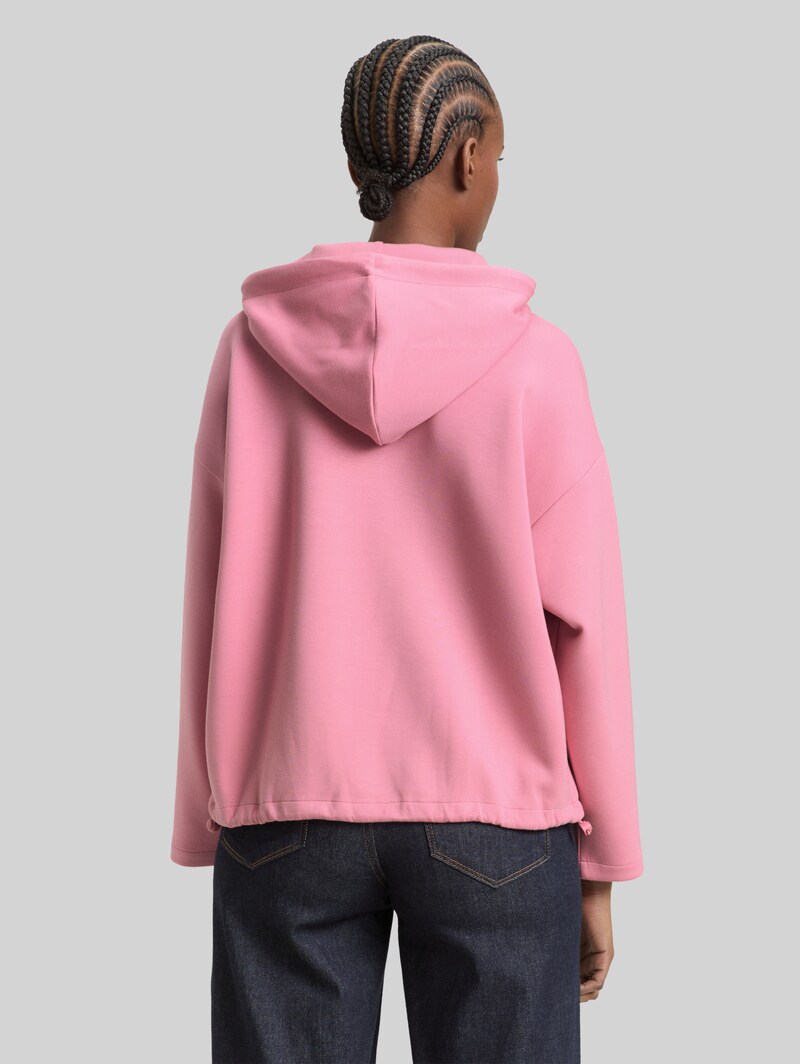 Tom Tailor Loose Fit Scuba Hoodie Sweatshirt - Soft Blush Rose