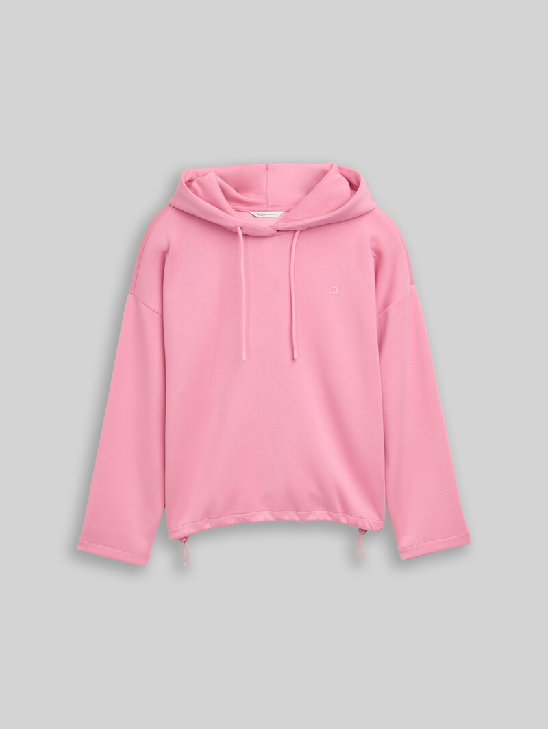 Tom Tailor Loose Fit Scuba Hoodie Sweatshirt - Soft Blush Rose