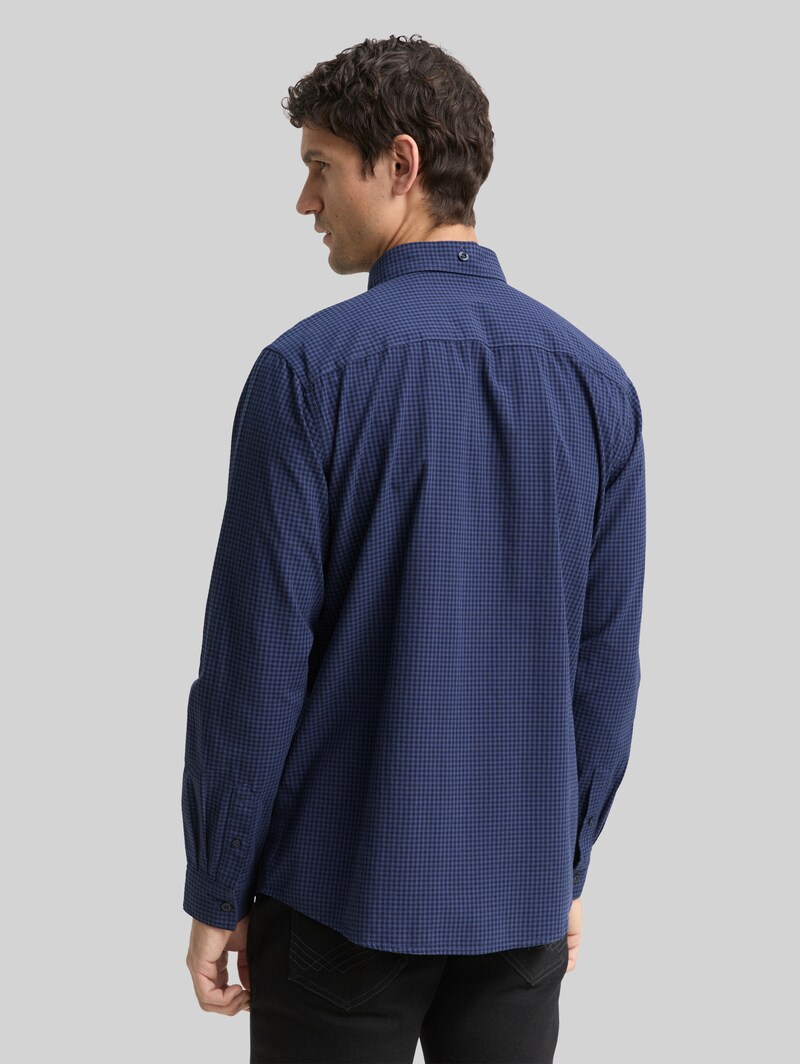 Tom Tailor Regular Fit Hemd mit Karomuster - Blue Vichy Check