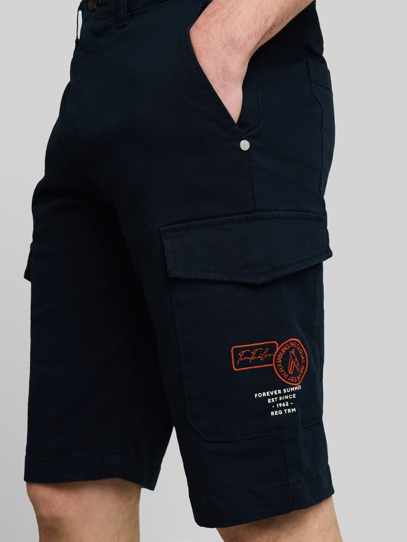 Tom Tailor Regular Fit Cargo Shorts mit Stretch - Sky Captain Blue