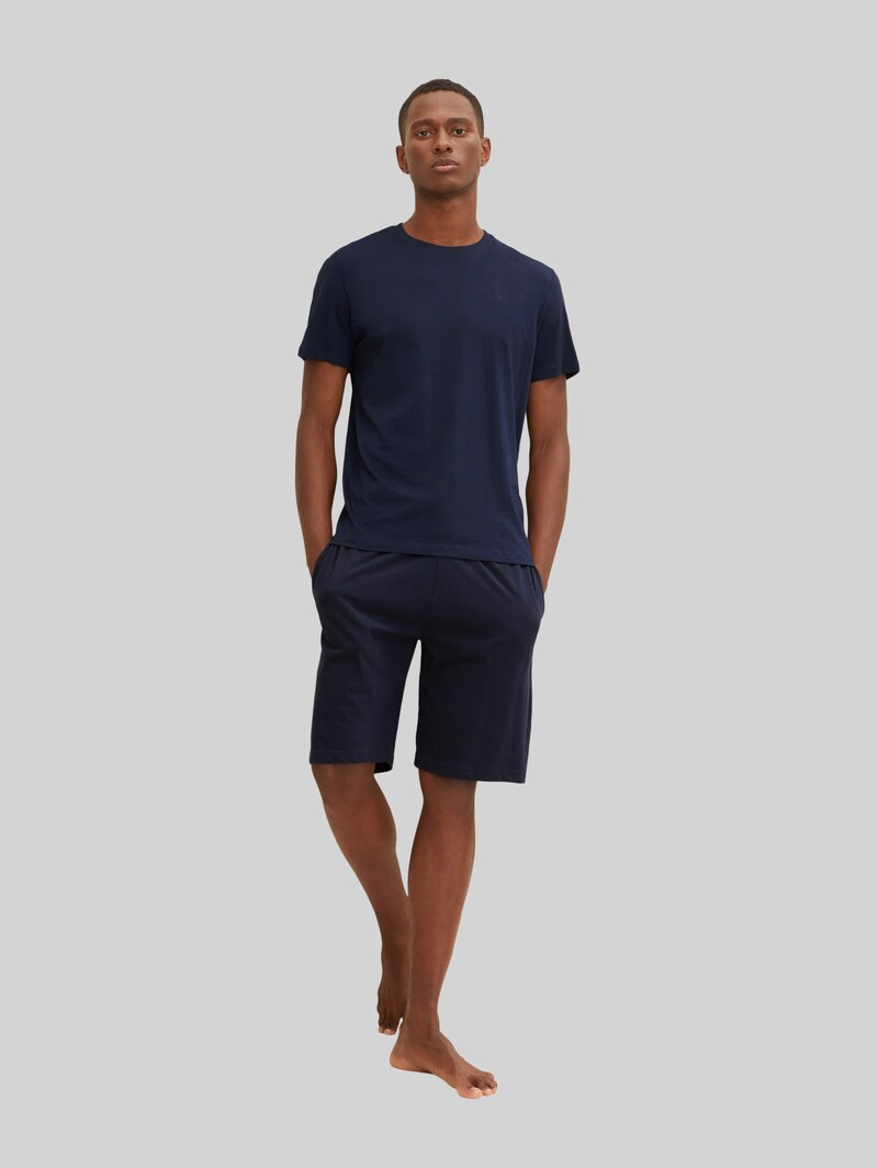 Tom Tailor Pyjama-Shorts aus Jersey-Material - Blue-dark-solid