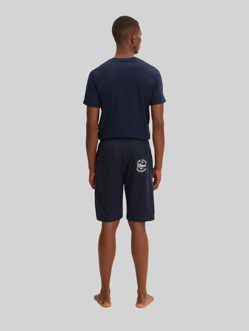 Tom Tailor Pyjama-Shorts aus Jersey-Material - Blue-dark-solid