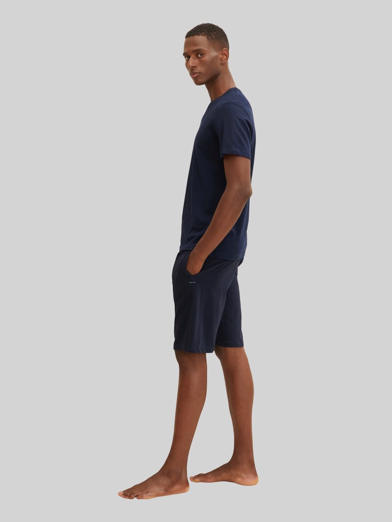 Tom Tailor Pyjama-Shorts aus Jersey-Material - Blue-dark-solid