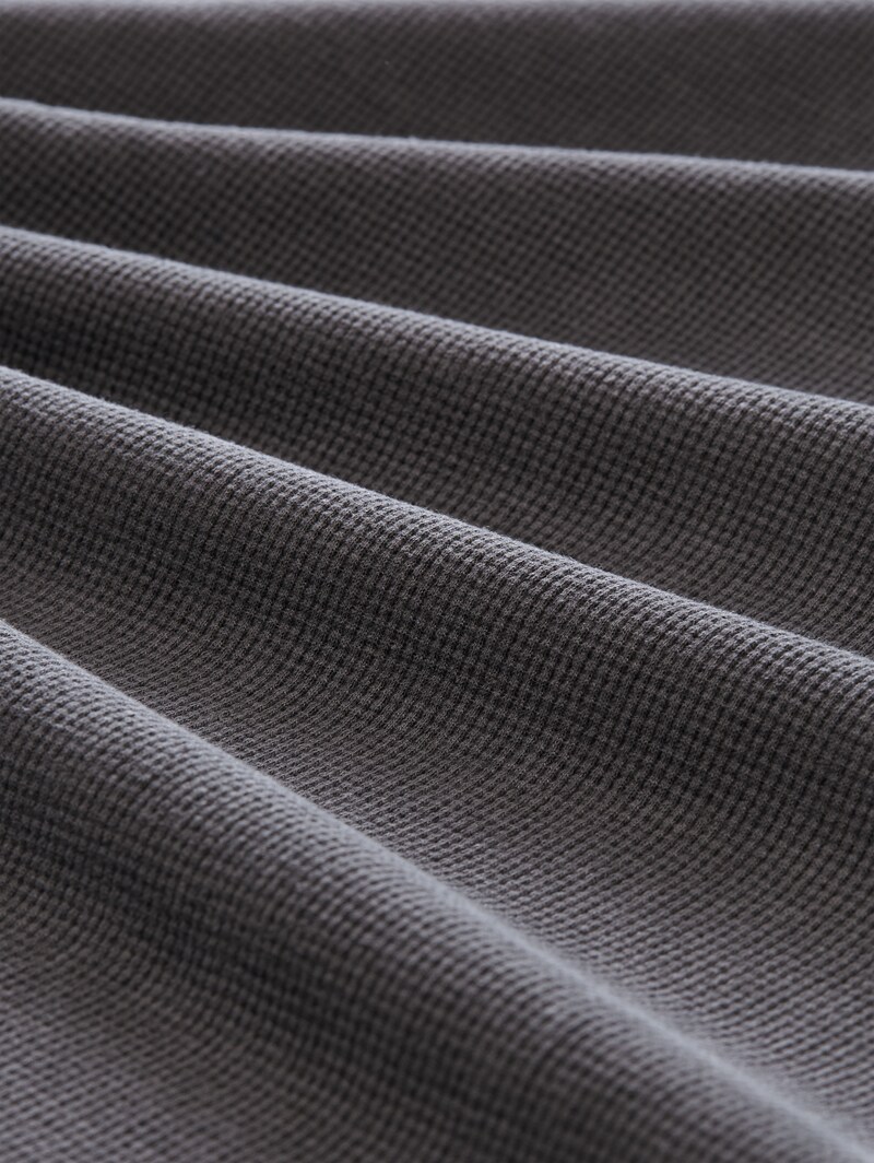 Tom Tailor T-Shirt mit Waffelstruktur - Tarmac Grey