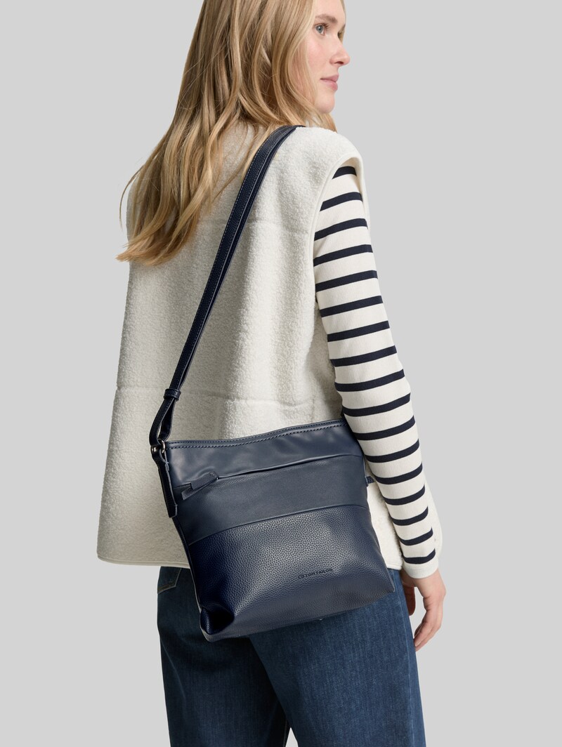 Tom Tailor TTNICOLINA M Umhängetasche mit Material-Mix - Dark Blue