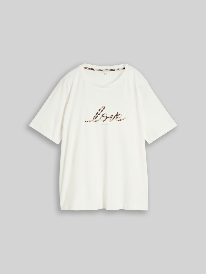 Tom Tailor Plus Size - T-Shirt aus Baumwolle - Whisper White