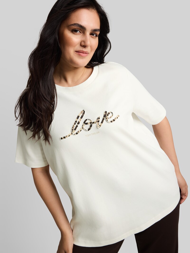 Tom Tailor Plus Size - T-Shirt aus Baumwolle - Whisper White