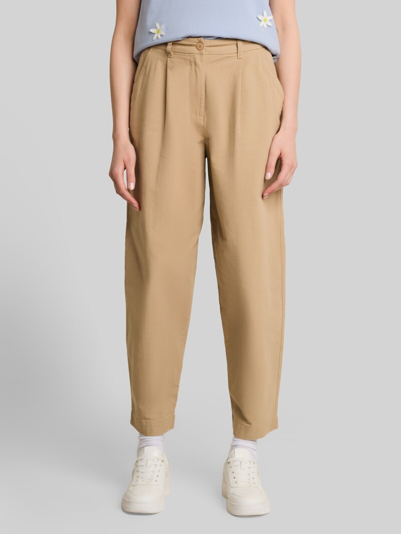 Tom Tailor Barrel Hose aus Baumwolle - Mink Beige