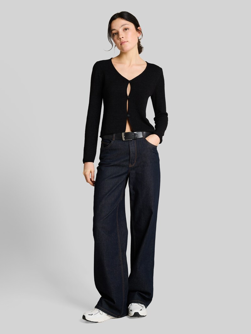 Tom Tailor Cardigan mit V-Ausschnitt - Deep Black