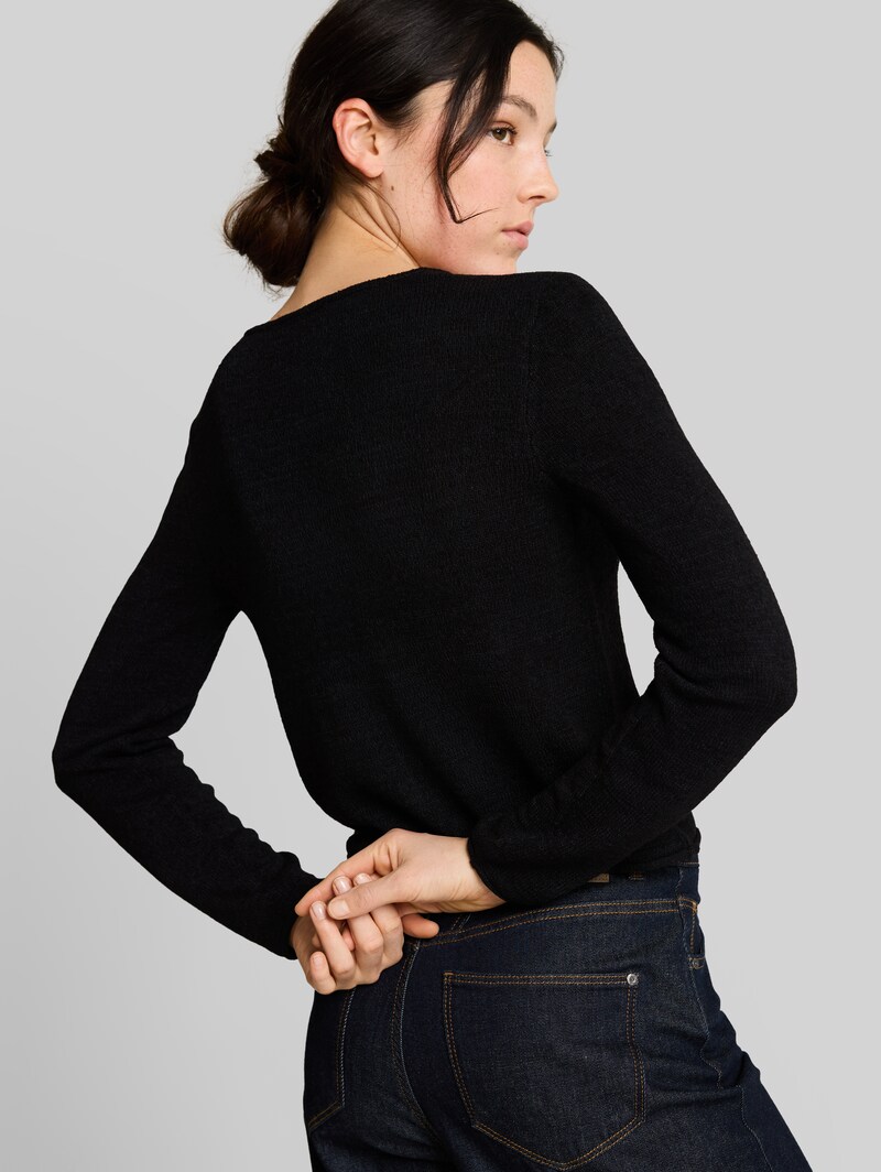 Tom Tailor Cardigan mit V-Ausschnitt - Deep Black
