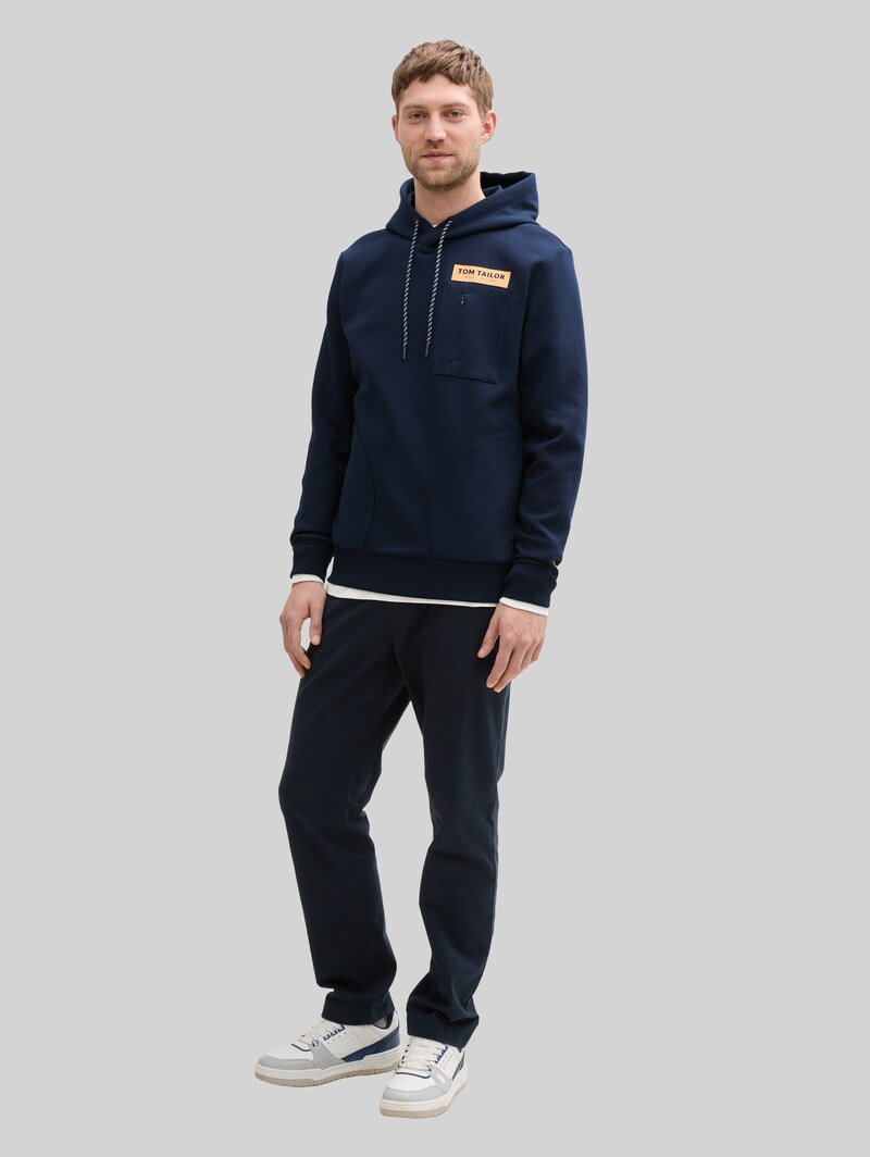 Tom Tailor Hoodie Sweatshirt mit Taschen - Sky Captain Blue
