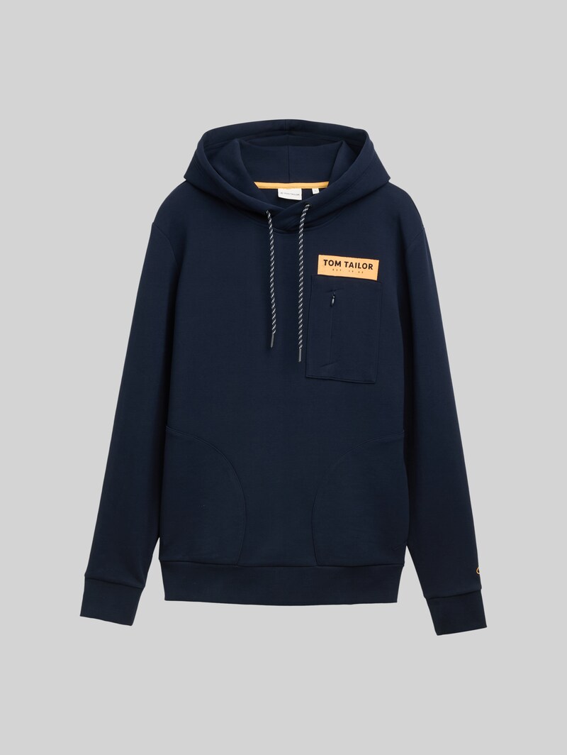 Tom Tailor Hoodie Sweatshirt mit Taschen - Sky Captain Blue