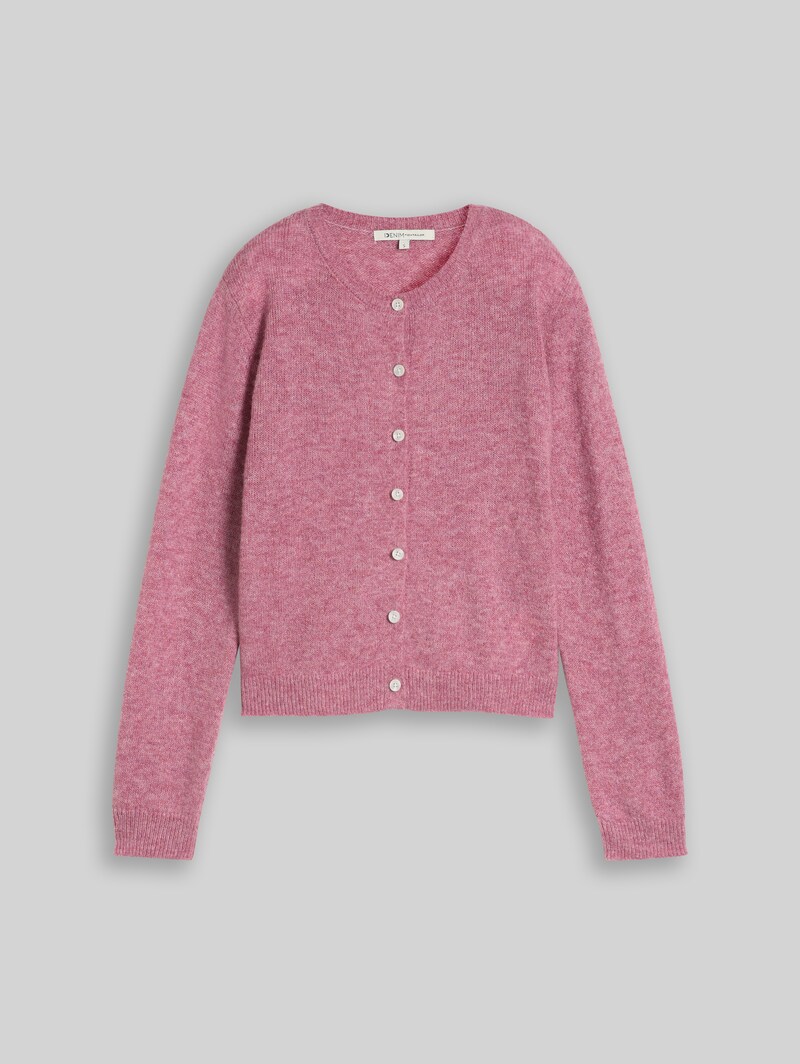 Tom Tailor Cardigan mit Alpaka-Anteil - Dusty Berry Melange