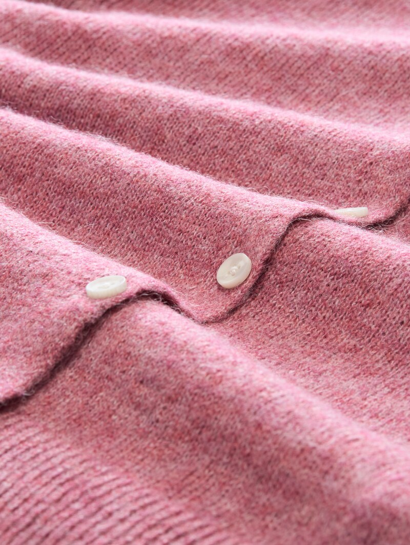 Tom Tailor Cardigan mit Alpaka-Anteil - Dusty Berry Melange