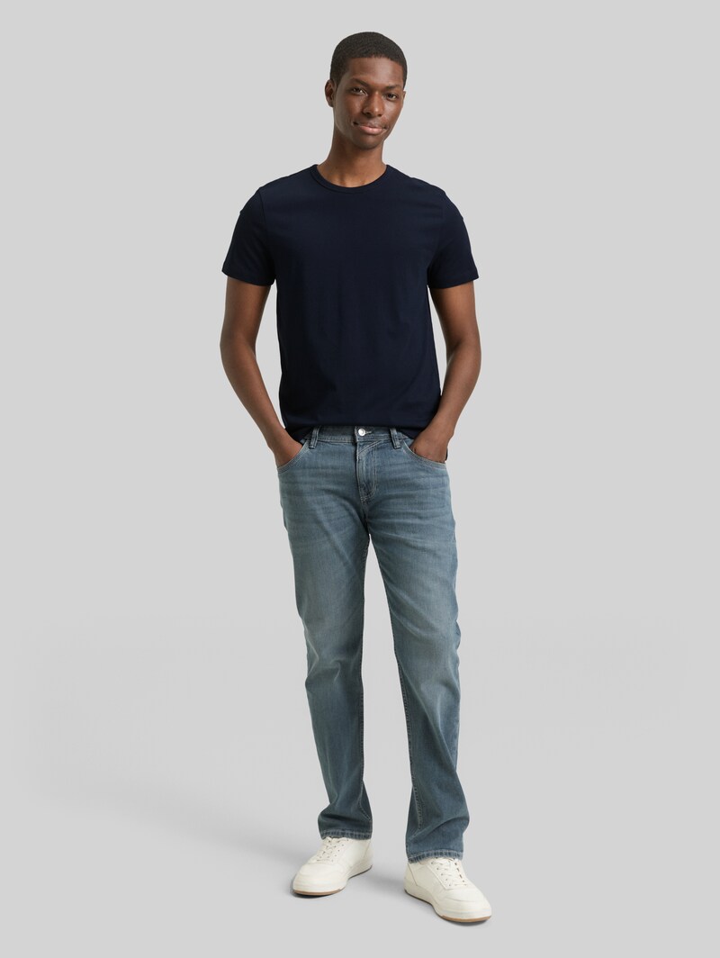 Tom Tailor Slim Fit T-Shirt aus Baumwolle - Sky Captain Blue