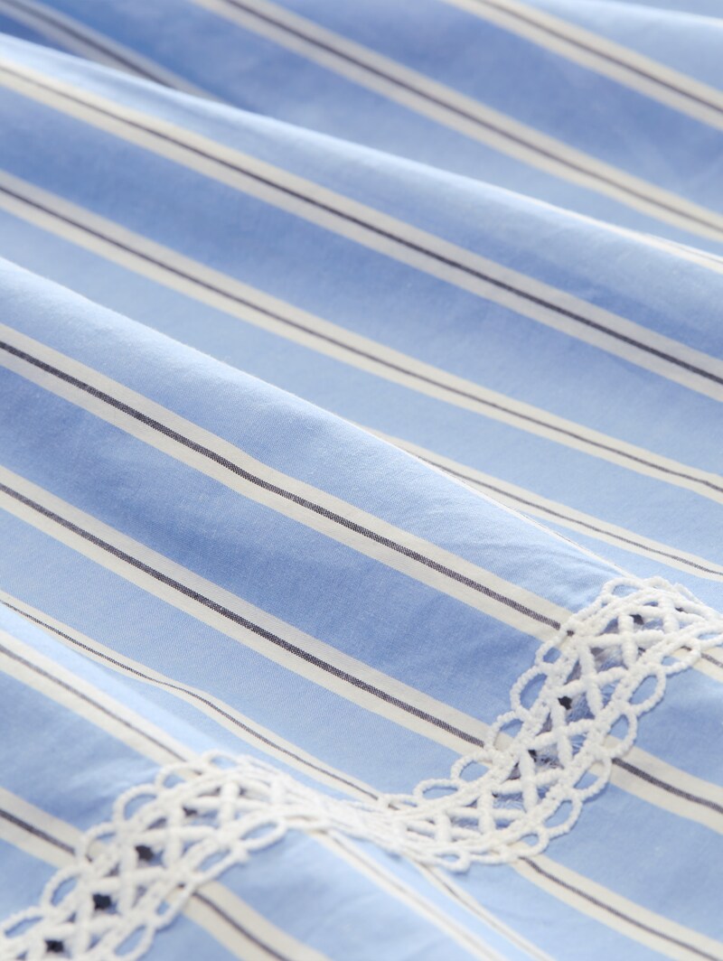 Tom Tailor Blusentop mit Streifenmuster - Blue White Vertical Stripe