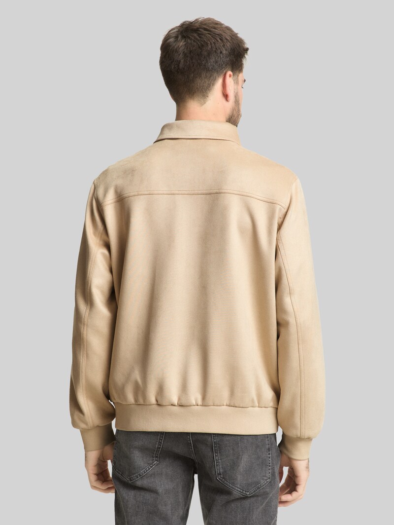 Tom Tailor Jacke in Wildleder-Optik - Cashew Beige