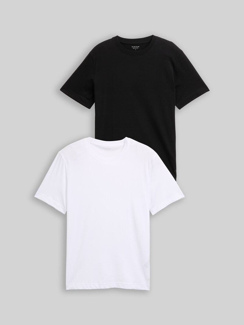 Tom Tailor T-Shirts aus Baumwolle im 2er-Pack - White 2