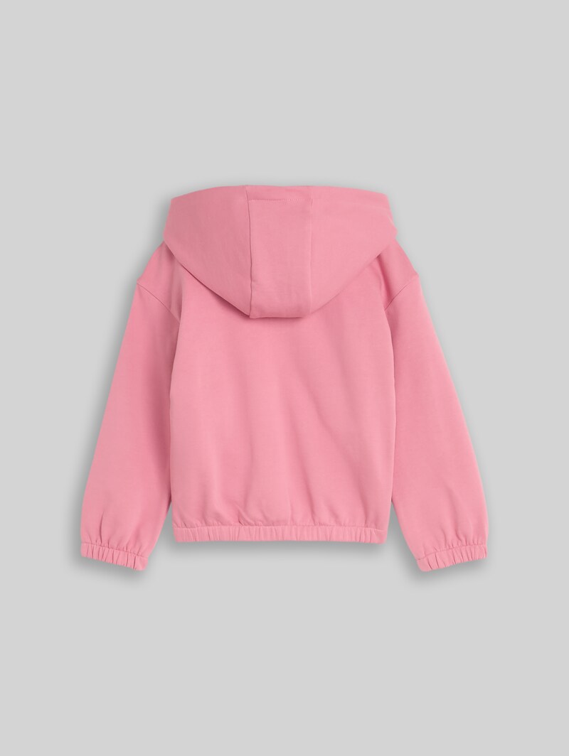 Tom Tailor Cropped Hoodie Sweatjacke mit Stickerei - Smooth Rose Tom Tailor Cropped Hoodie Sweatjacke mit Stickerei - Smooth Rose