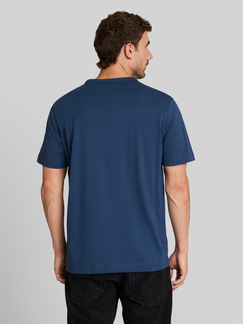 Tom Tailor T-Shirt mit Print - Dark Duck Blue