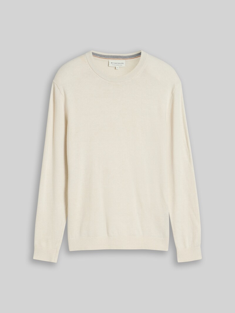 Tom Tailor Strickpullover mit Kaschmir-Anteil - Soft Cloud Melange