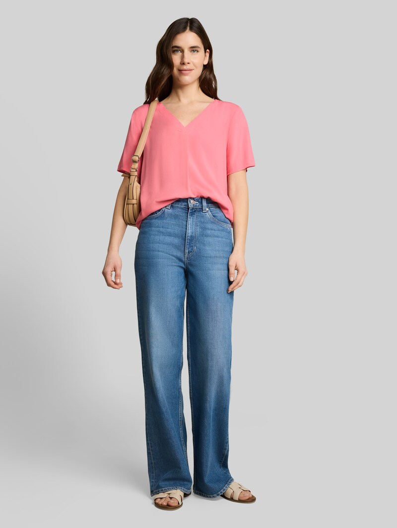 Tom Tailor Bluse aus Viskose - Soft Fuchsia Pink