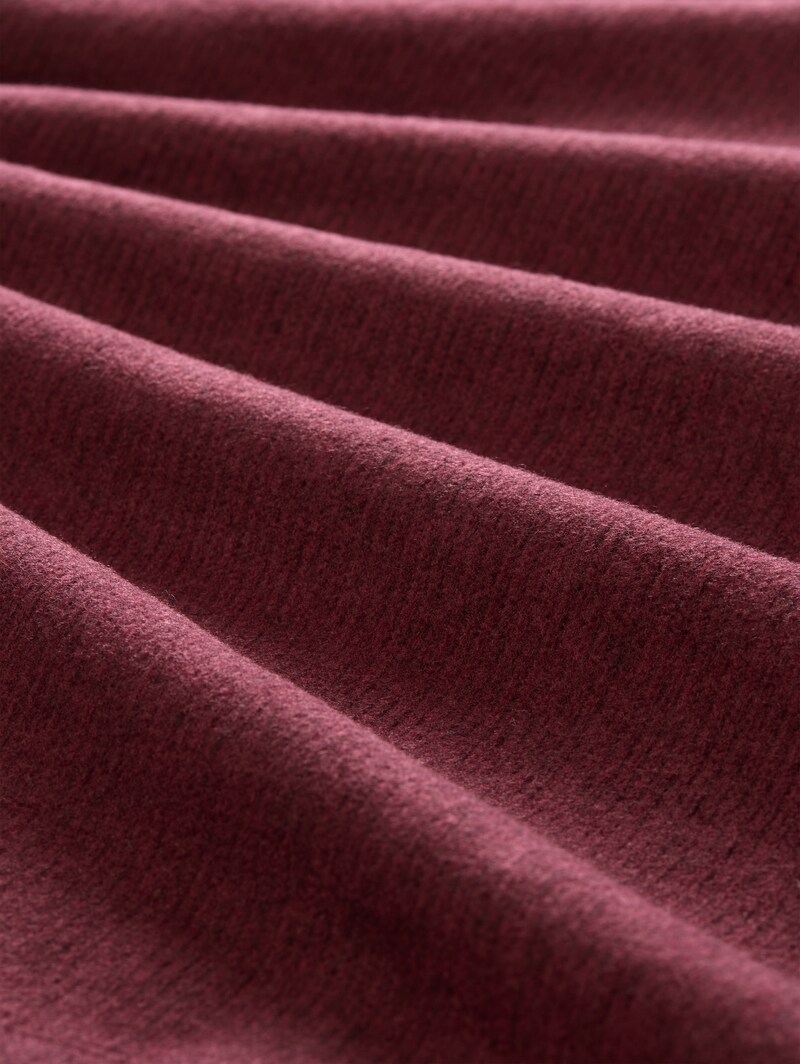 Tom Tailor Cosy Sweatshirt mit Melange-Optik - Dark Preppy Plum Melange