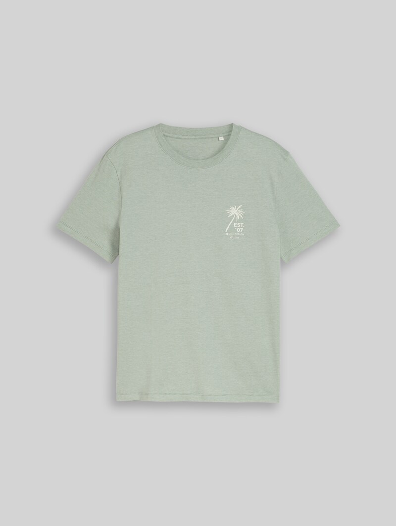 Tom Tailor T-Shirt mit Palmenprint - Sea Spray