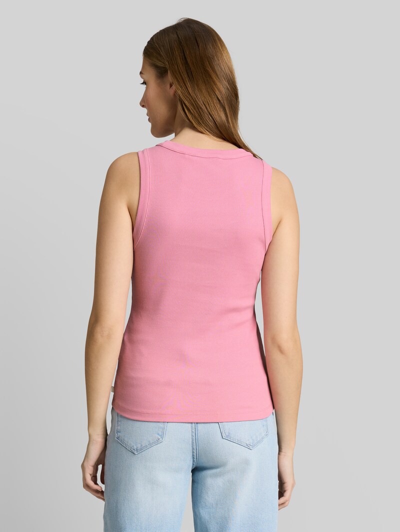 Tom Tailor Slim Fit Top mit Rippstruktur - Soft Blush Rose