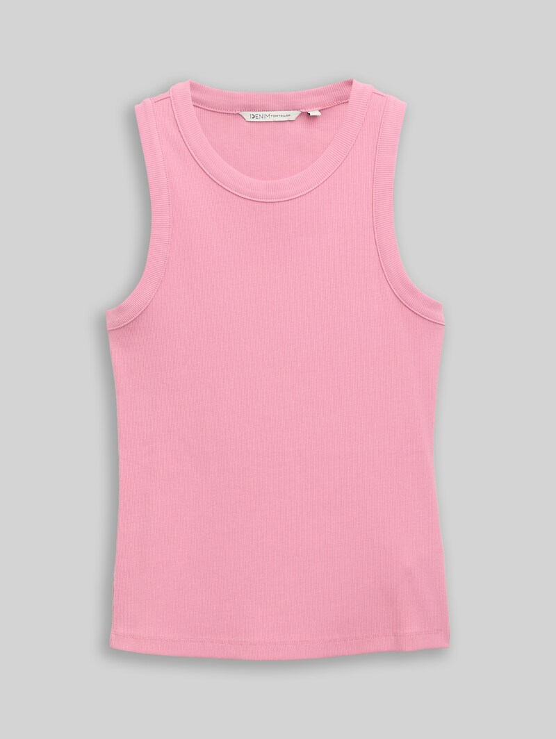 Tom Tailor Slim Fit Top mit Rippstruktur - Soft Blush Rose
