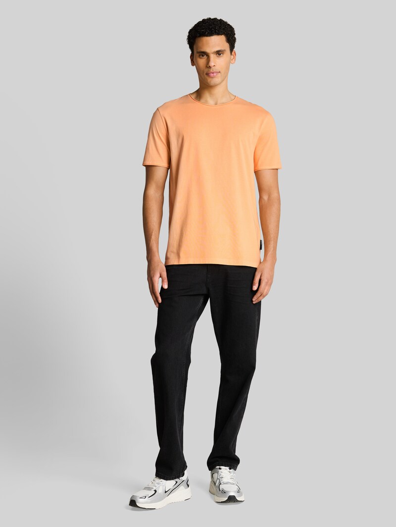Tom Tailor T-Shirt im Used-Look - Summer Peach Orange