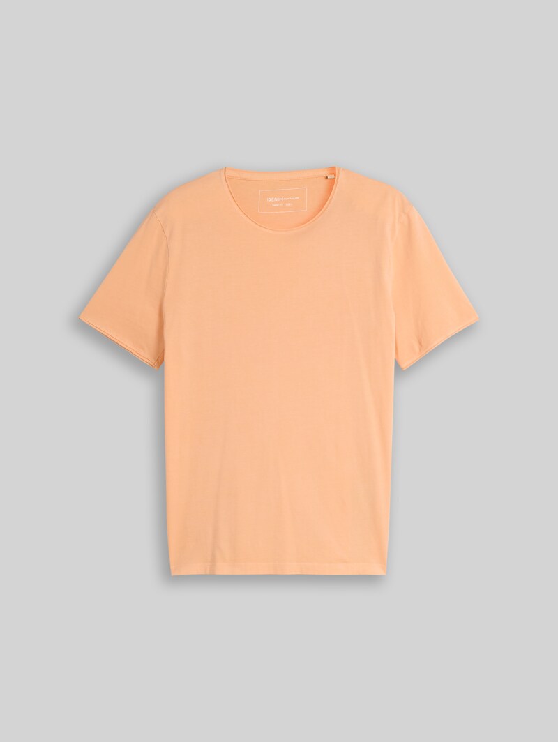 Tom Tailor T-Shirt im Used-Look - Summer Peach Orange