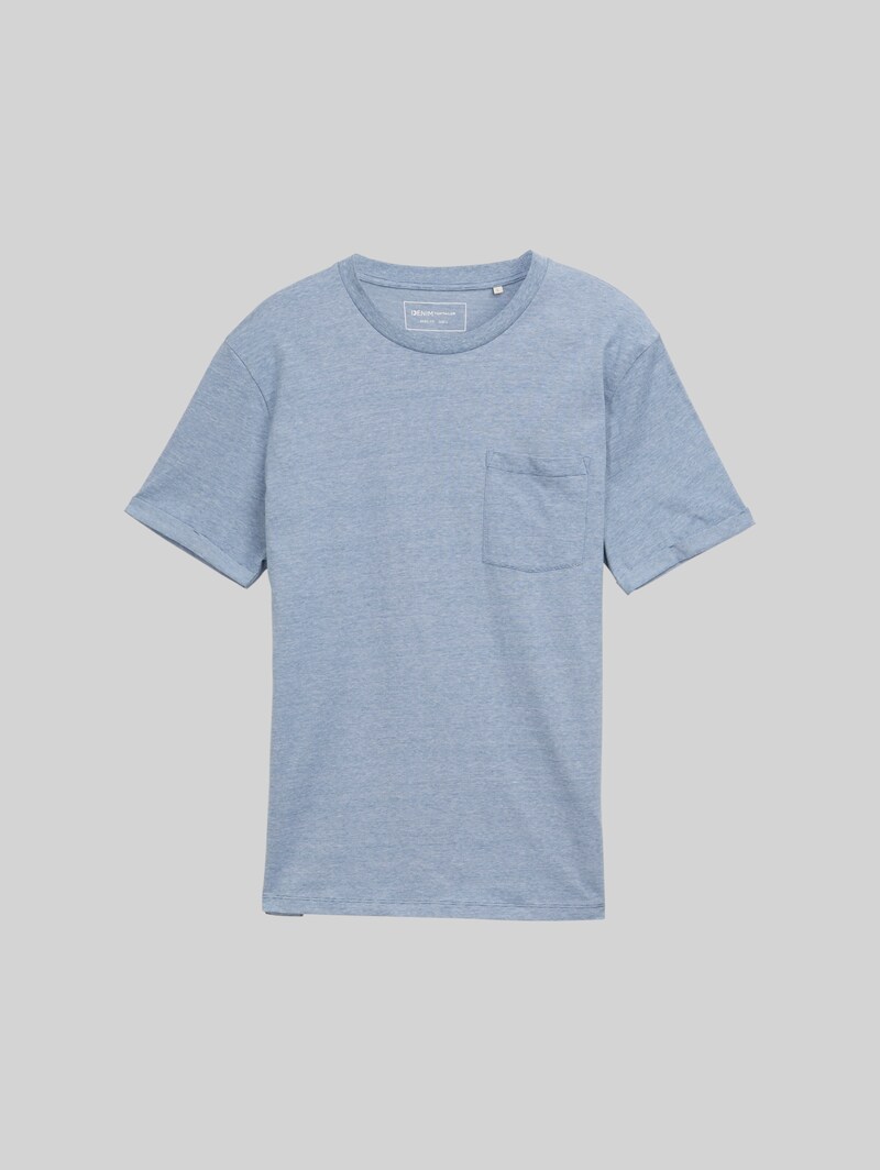 Tom Tailor T-Shirt mit Brusttasche - Mystical Blue