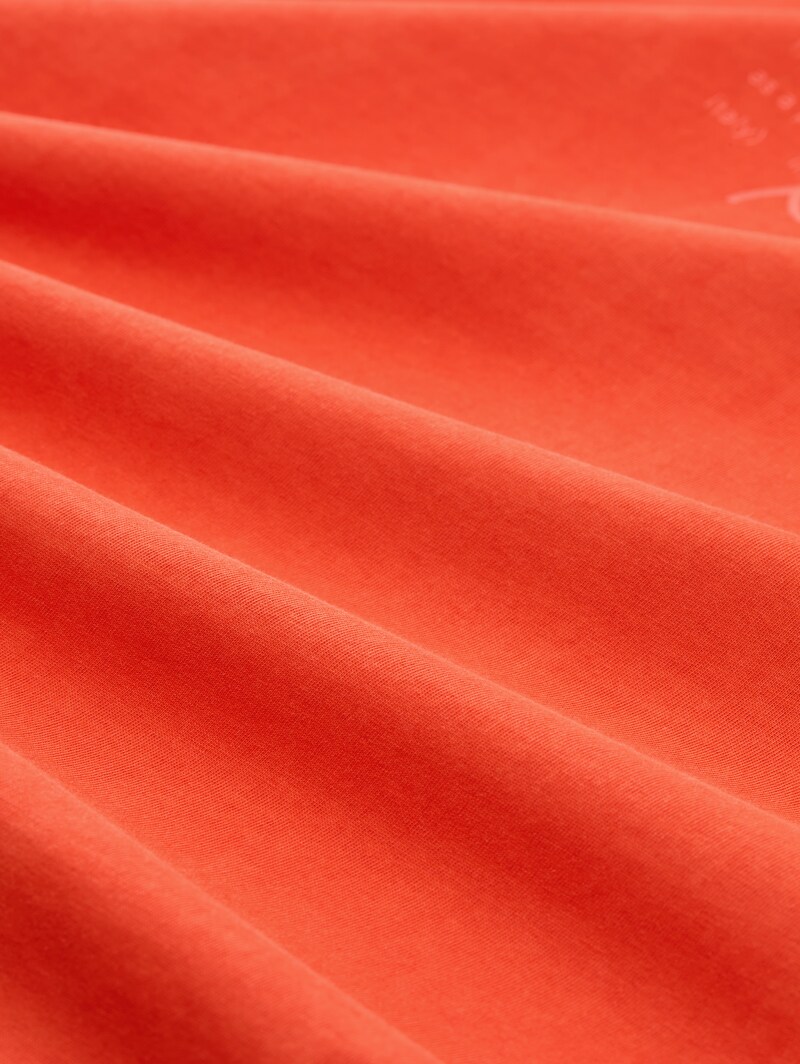 Tom Tailor T-Shirt im Used-Look - Orange Red