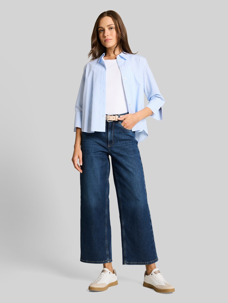 Tom Tailor TTNELMA CULOTTE Jeans - Mid Stone Bright Blue Denim