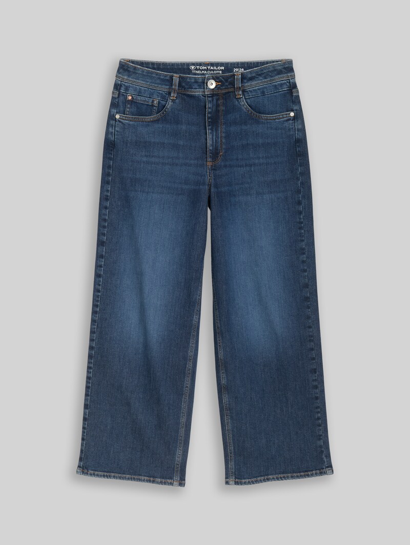 Tom Tailor TTNELMA CULOTTE Jeans - Mid Stone Bright Blue Denim
