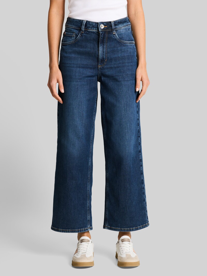 Tom Tailor TTNELMA CULOTTE Jeans - Mid Stone Bright Blue Denim