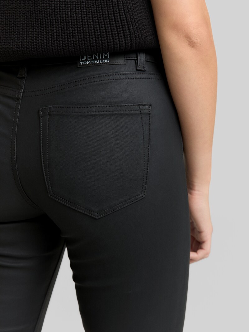 Tom Tailor Coated TTNELA SKINNY Jeans - Coated Black Denim