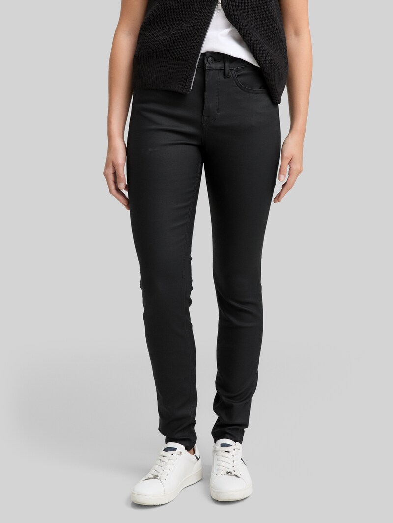 Tom Tailor Coated TTNELA SKINNY Jeans - Coated Black Denim