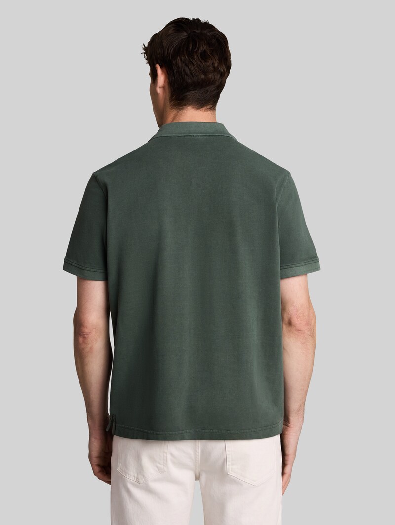 Tom Tailor Piqué Poloshirt mit Logo-Print - Darkest Olive