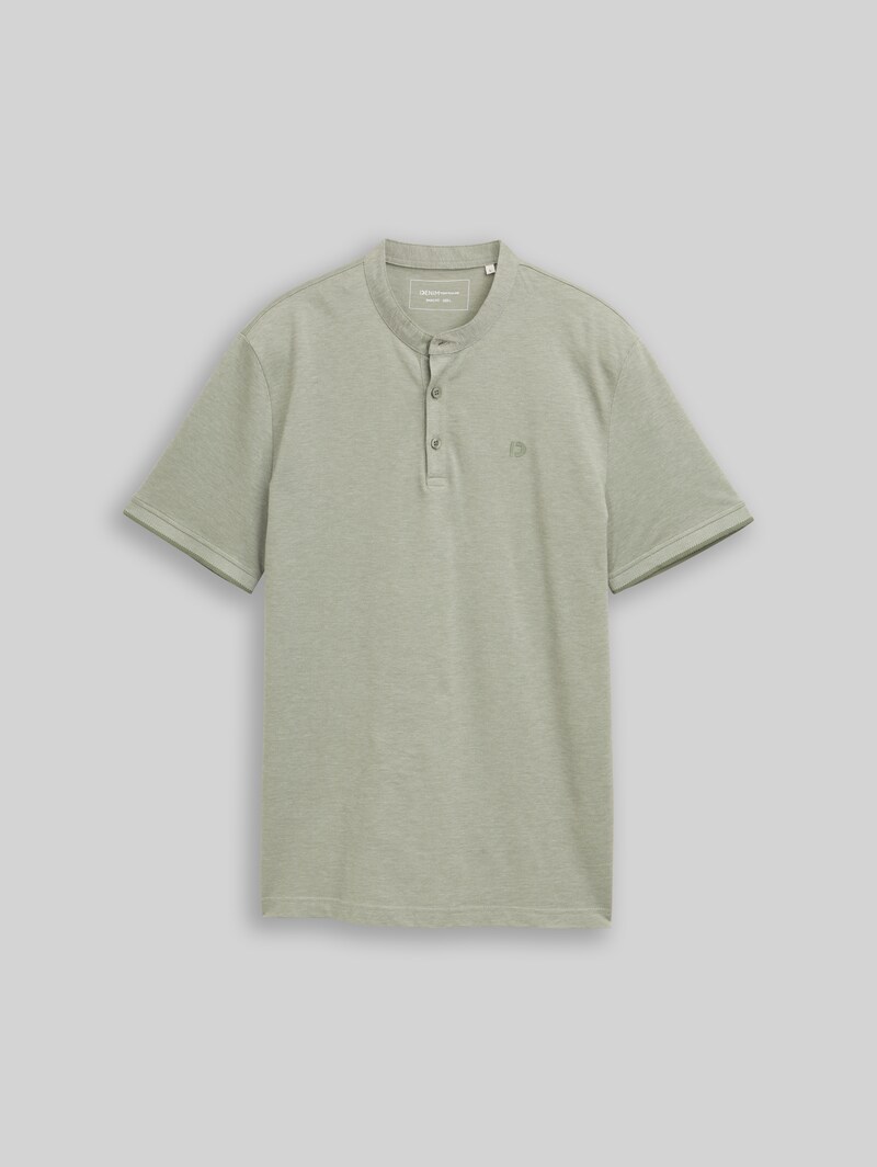 Tom Tailor Piqué Poloshirt mit Stehkragen - Mint Sea Spray Two Tone Pique