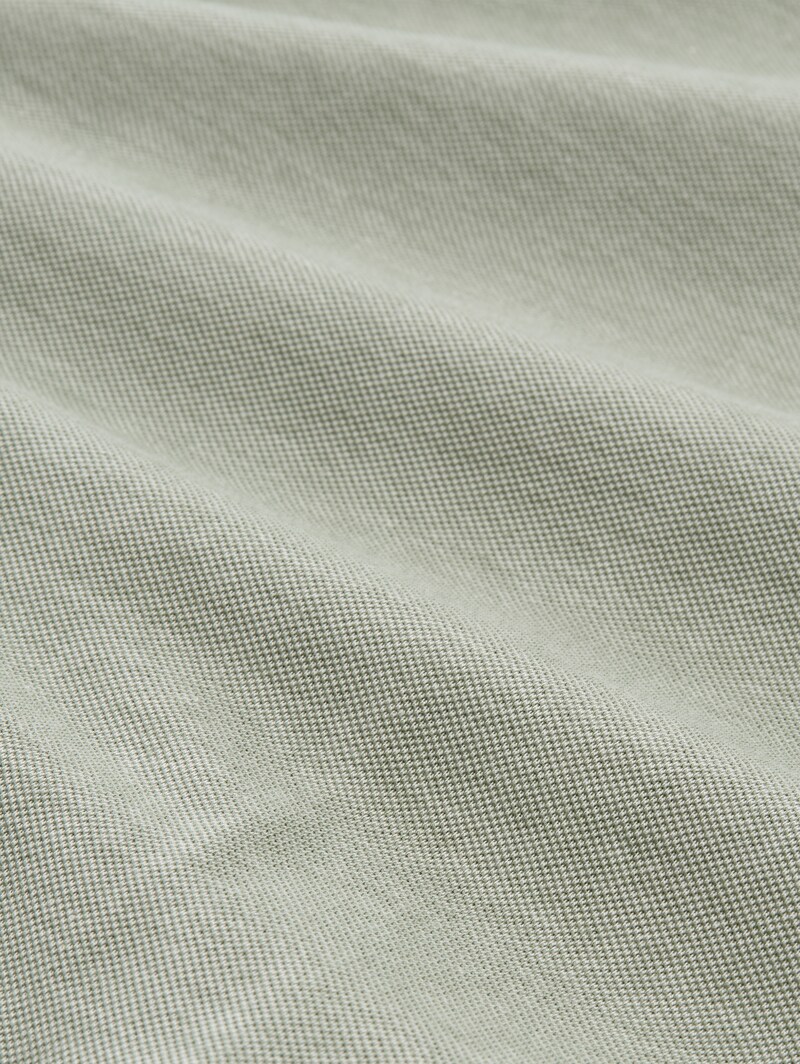 Tom Tailor Piqué Poloshirt mit Stehkragen - Mint Sea Spray Two Tone Pique