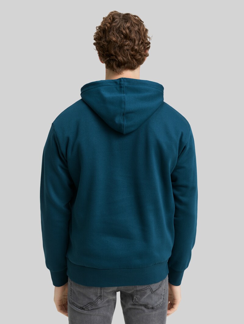 Tom Tailor Hoodie Sweatshirt mit Print - Deep Pond Green