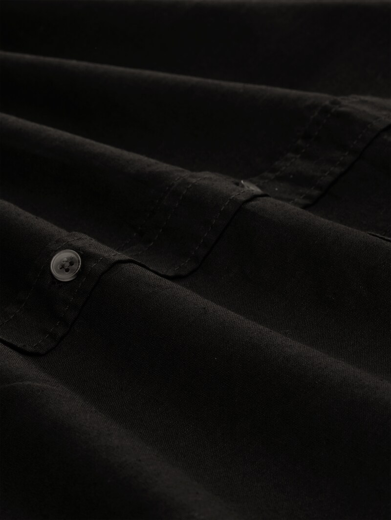Tom Tailor Relaxed Fit Hemd mit Leinenanteil - Black
