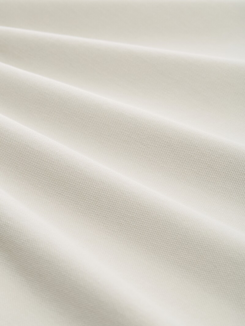Tom Tailor Piqué Poloshirt mit Stehkragen - Greyish White