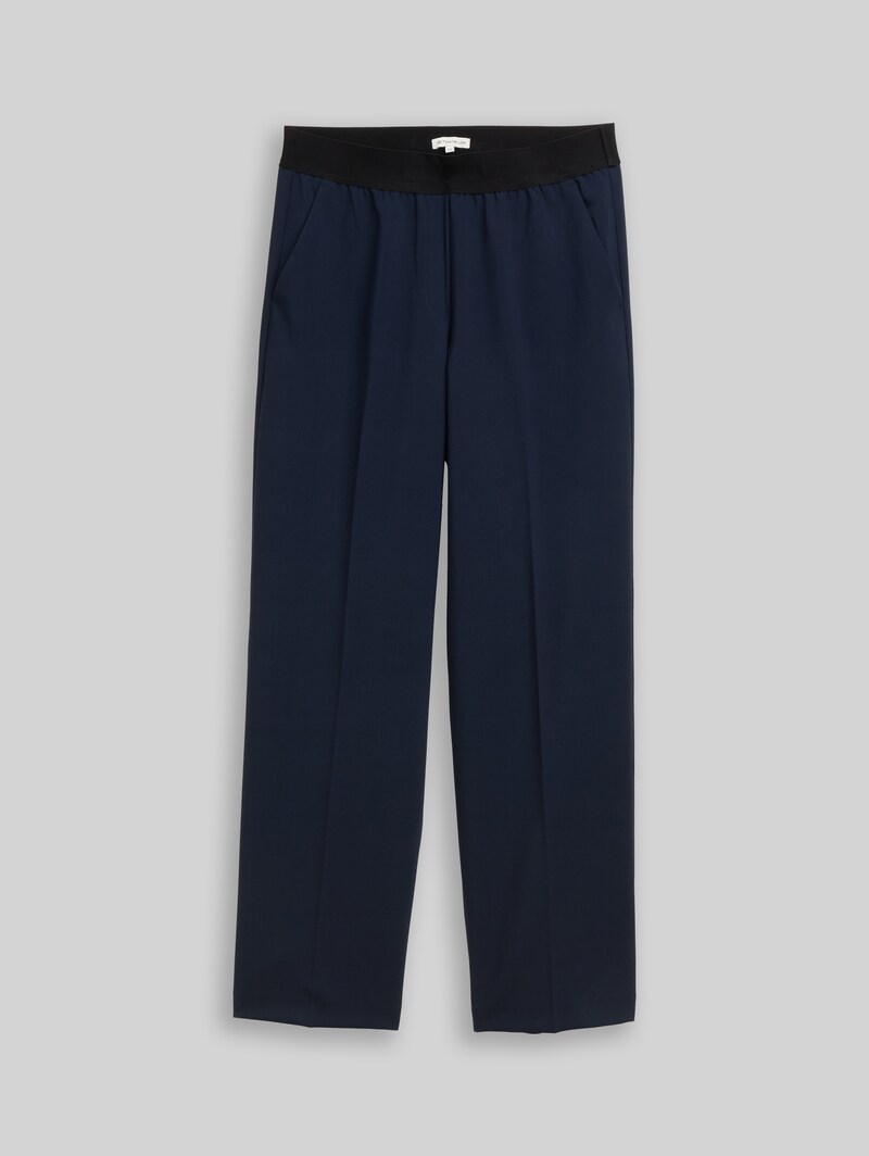 Tom Tailor Straight Hose mit Bügelfalte - Sky Captain Blue
