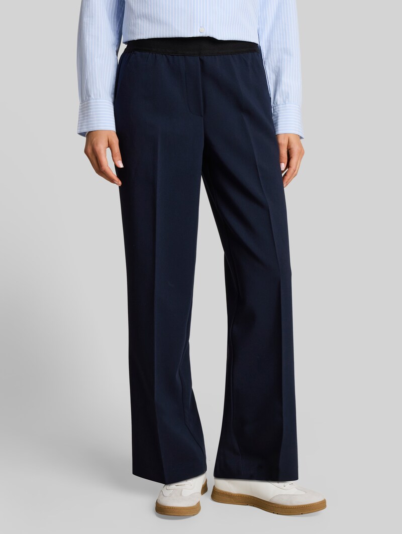 Tom Tailor Straight Hose mit Bügelfalte - Sky Captain Blue