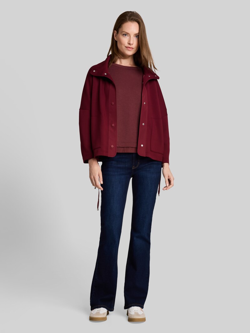 Tom Tailor Loose Fit Sweatshirt mit 7/8-Arm - Preppy Plum