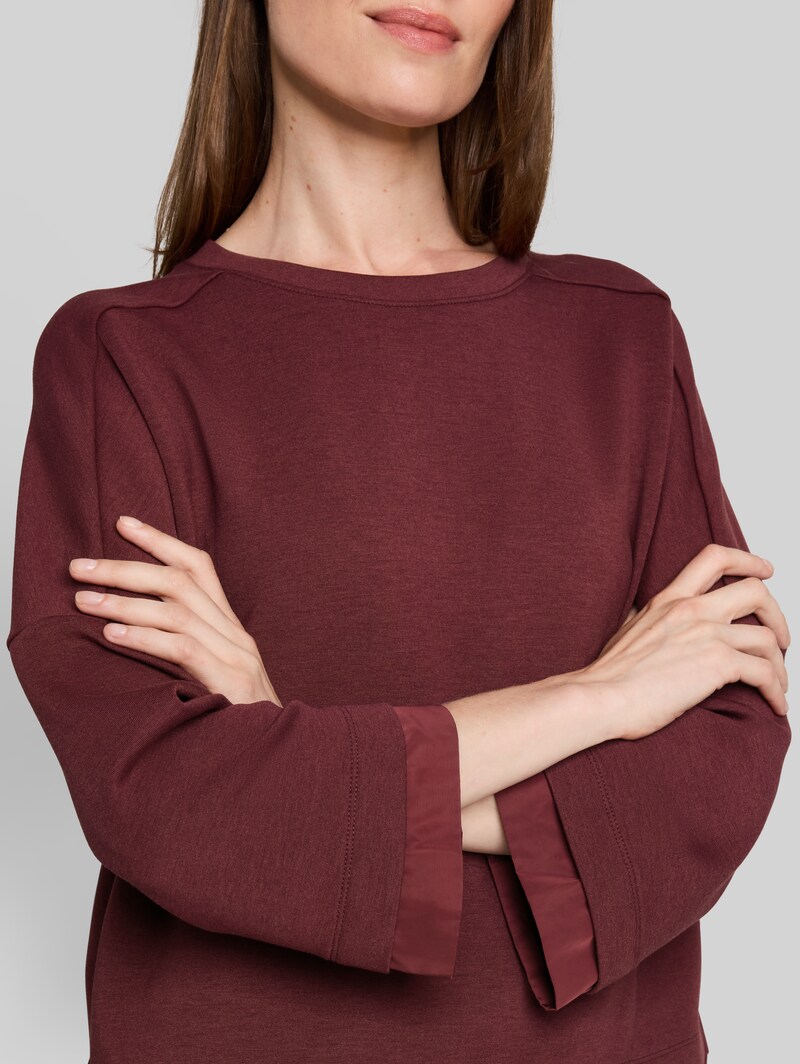 Tom Tailor Loose Fit Sweatshirt mit 7/8-Arm - Preppy Plum