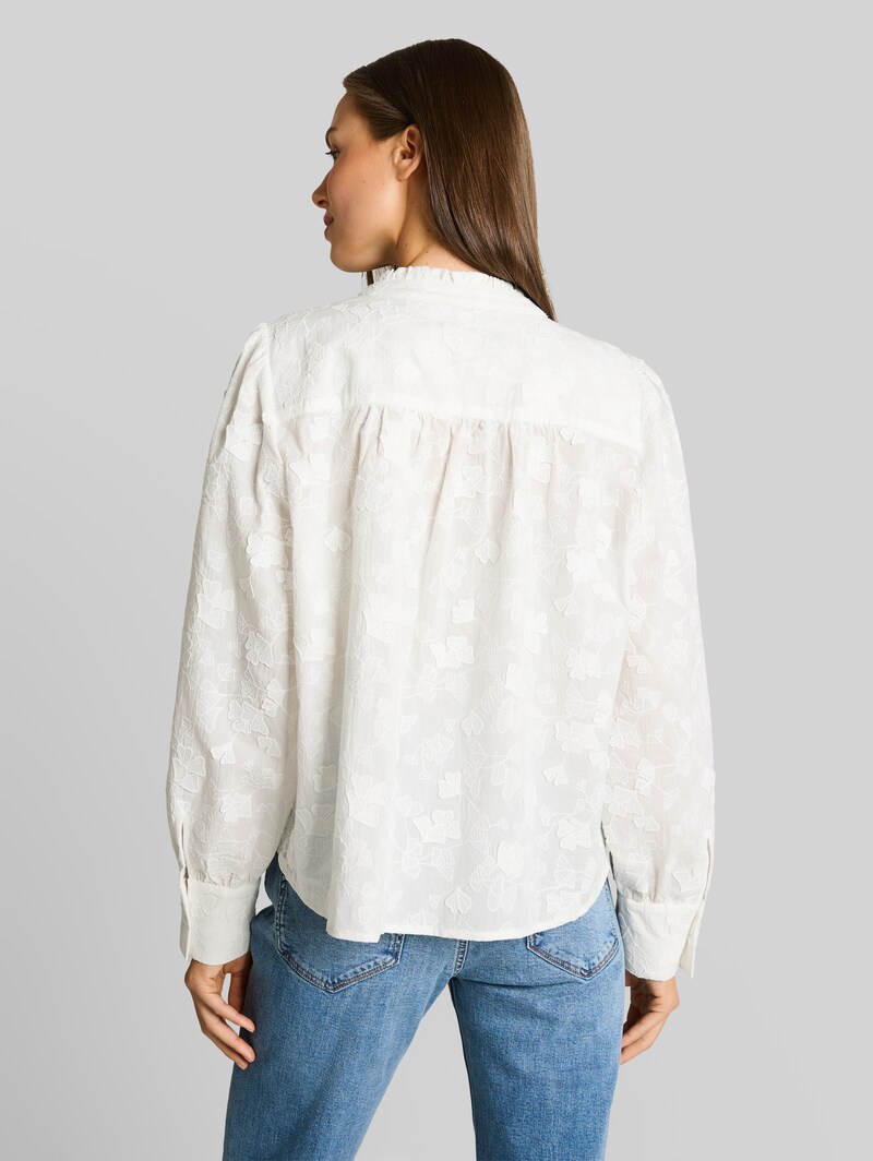 Tom Tailor Loose Fit Bluse mit Stickerei - White